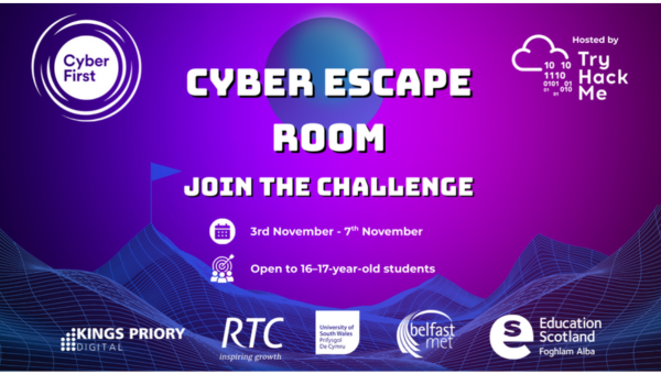 CyberFirst Cyber Escape Room:   KS5 CTF: Student Self Registration LIVE!